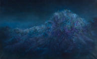 Gebirge Nacht, 2020, Oel auf Leinwand, 100 x 160 cm
